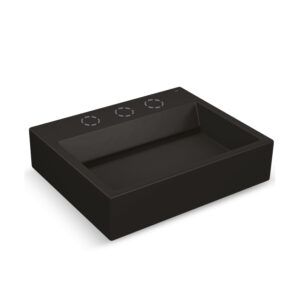 BACHA RECTANGULAR NEGRO MATE - DECA APOYO.
